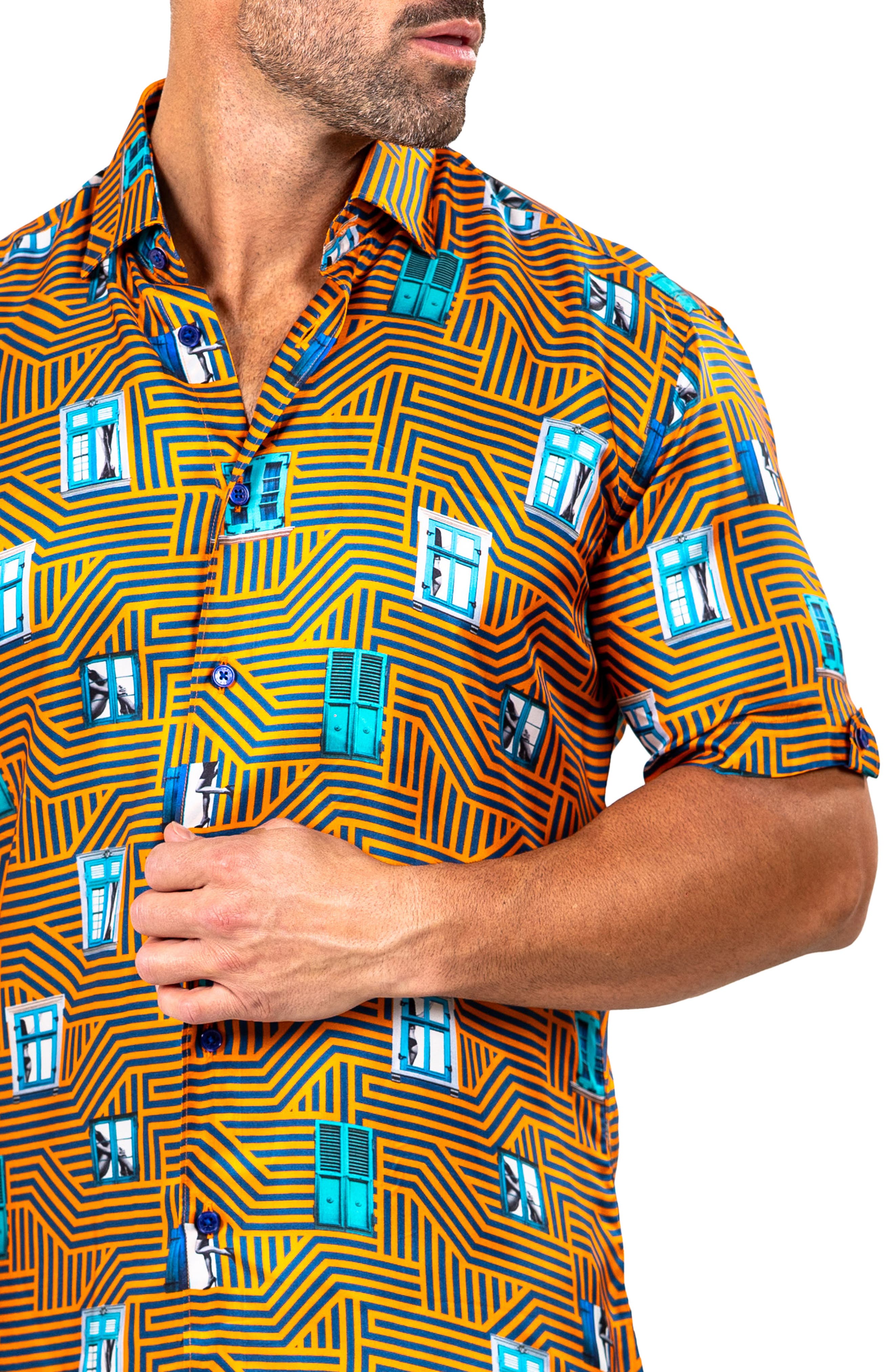 Galileo Marthy Short Sleeve Button-Up Shirt - image 2