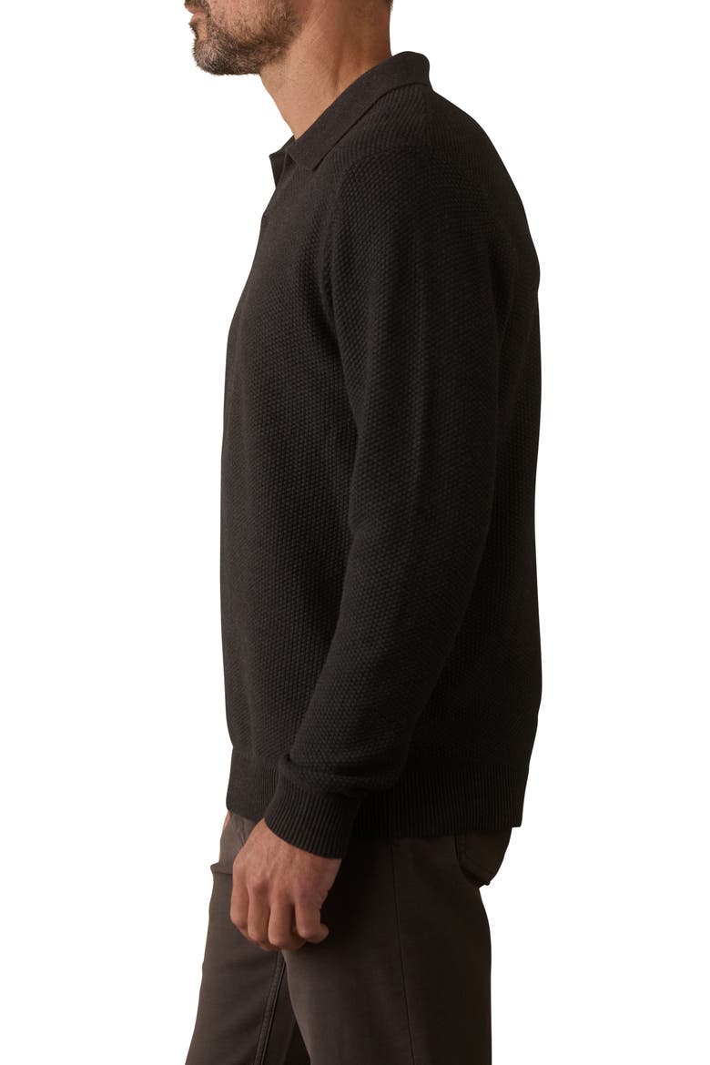 Coolmax Textured Sweater Polo, Alternate, color, CHARCOAL