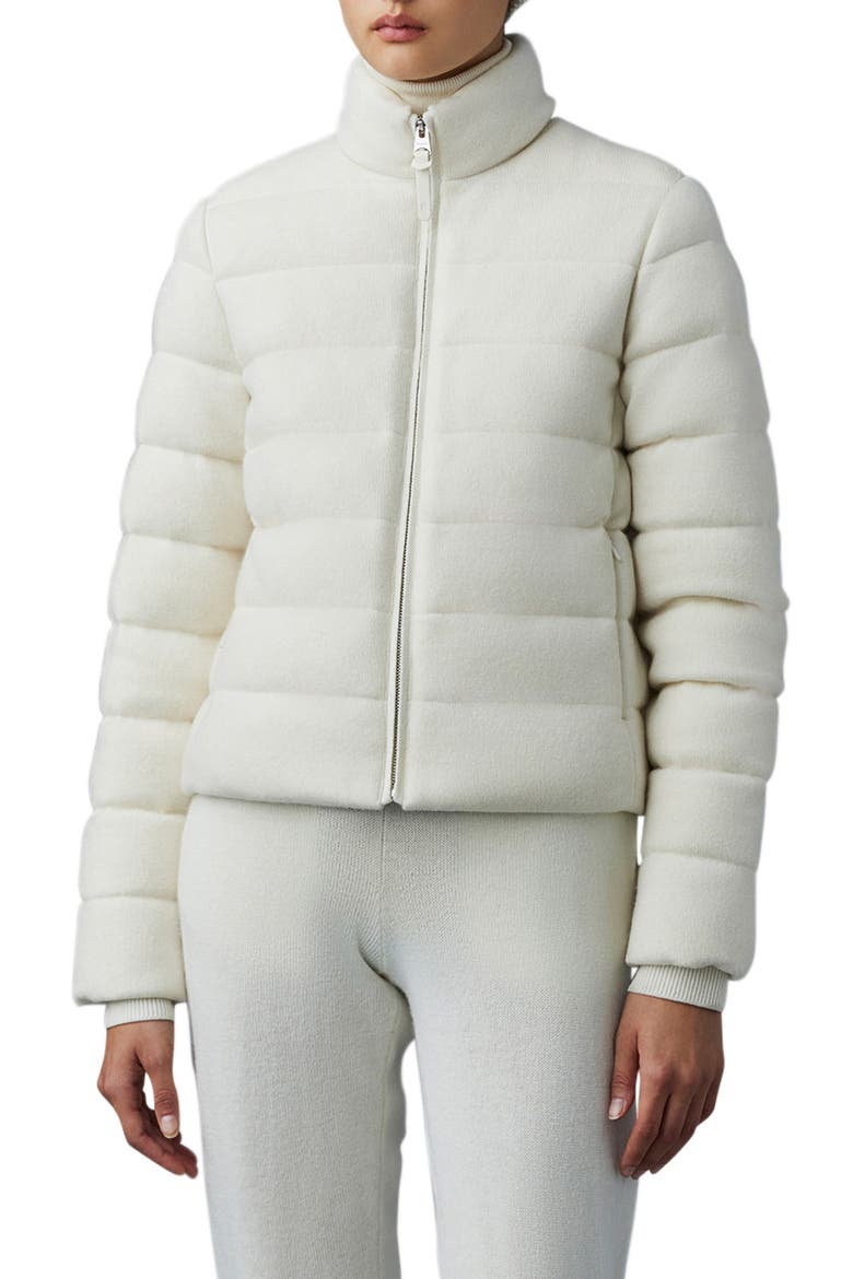 Melia Wool & Cashmere Blend Down Puffer Coat, Main, color, CREAM