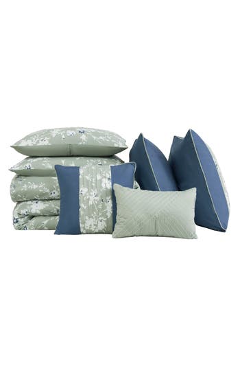Lucky Brand Fianna Comforter Set In Sage Green Floral