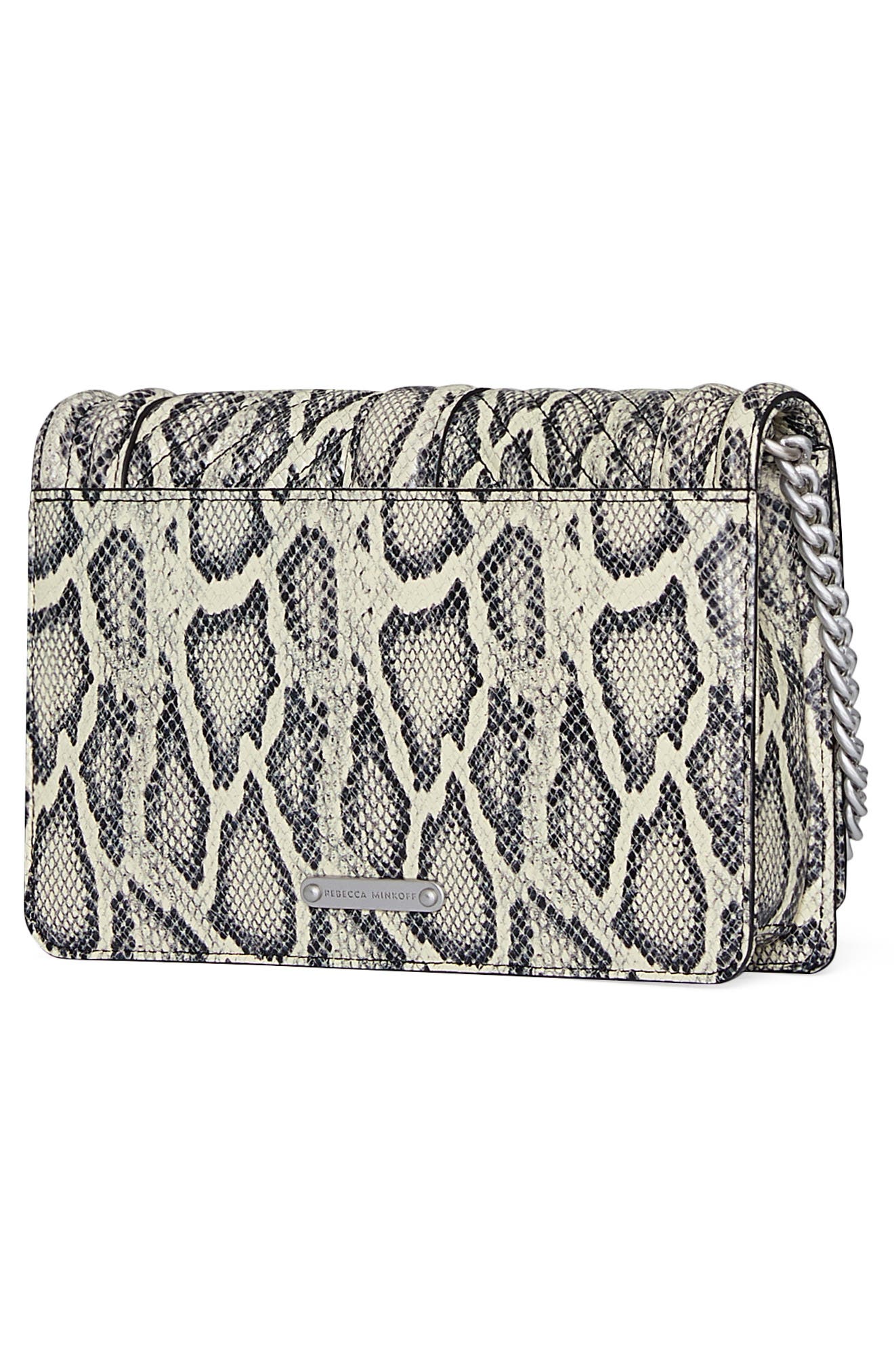 Rebecca Minkoff Small Love Snakeskin Print Leather Shoulder Bag, Alternate, color, 