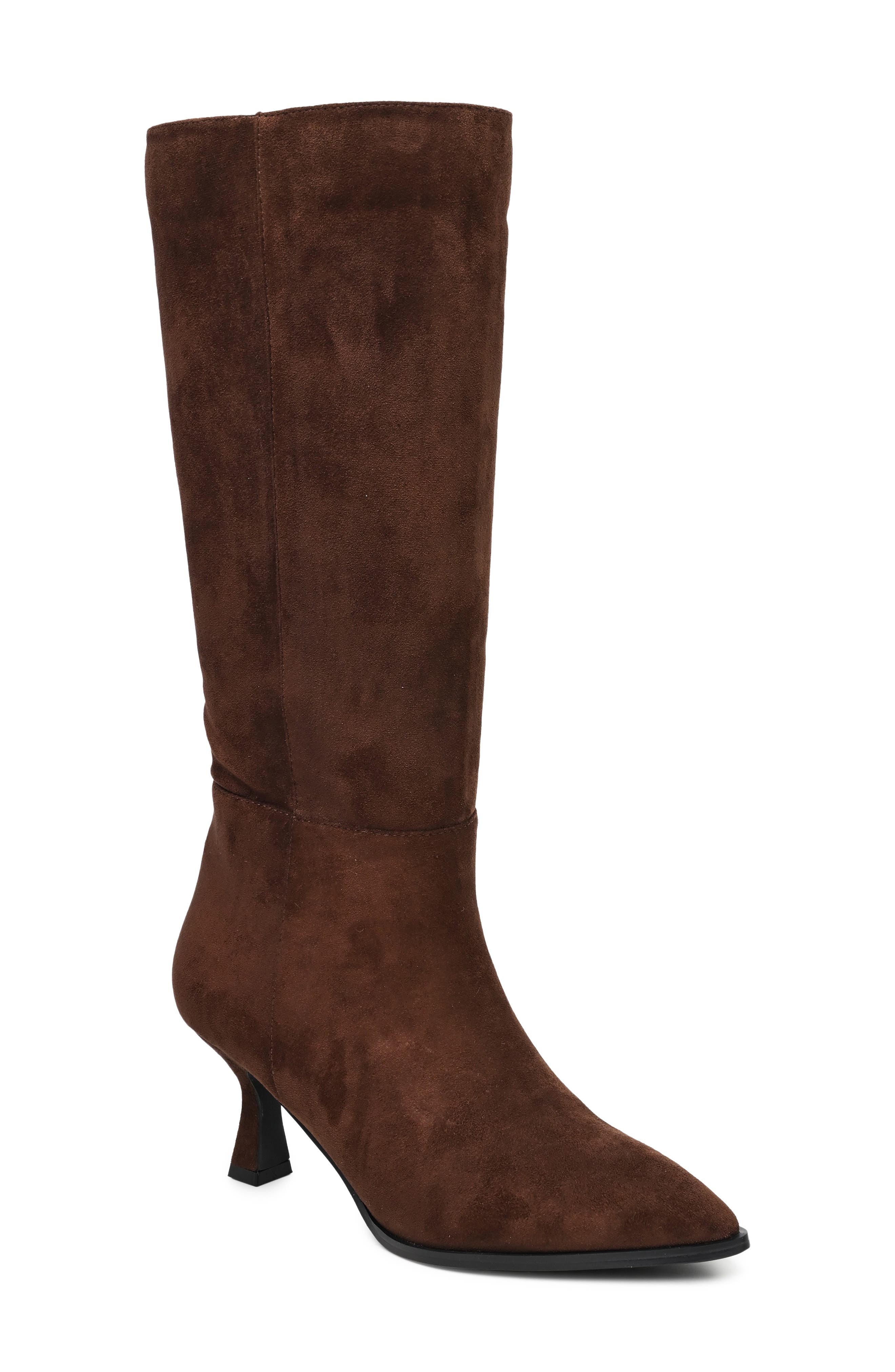 Ticon Tall Boot, Main, color, CHOCOLATE MICRO