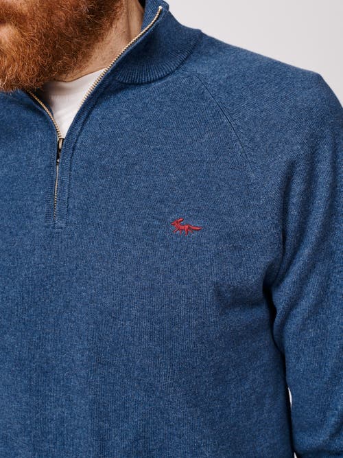 Aubin Bonby Zip Neck Sweater In Blue