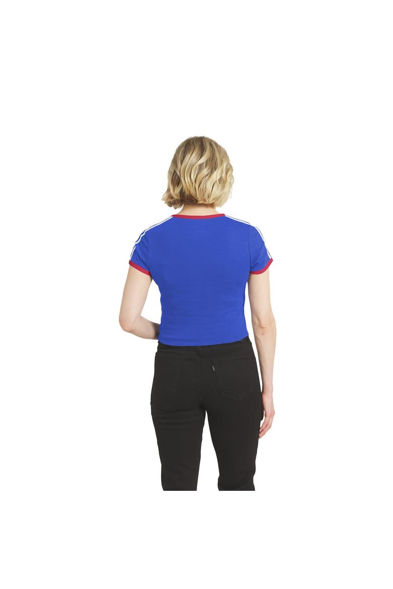 Women's WEAR by Erin Andrews  Royal Buffalo Bills Cropped Throwback Ringer Baby T-Shirt, Alternate, color, Royal