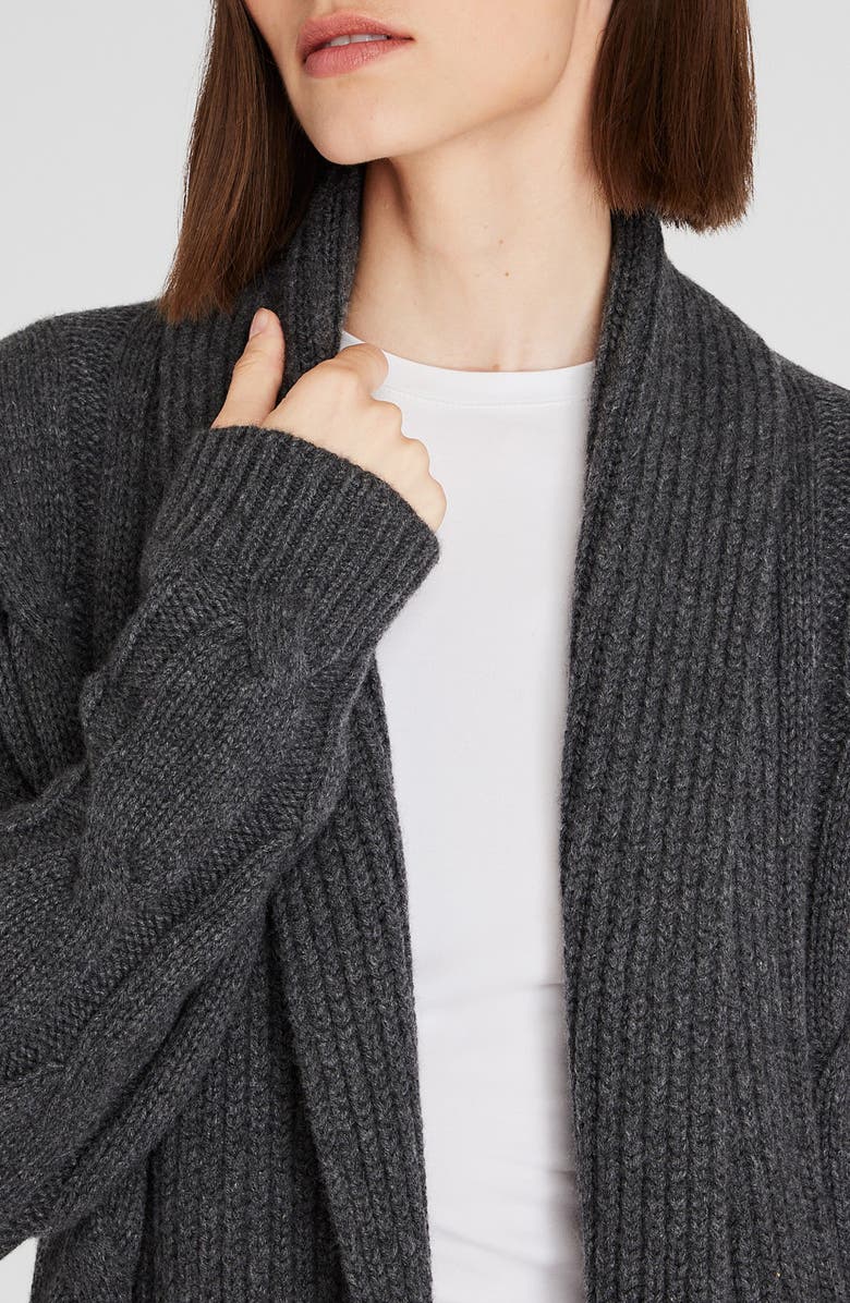 Club Monaco Cable Cashmere Open Front Cardigan, Alternate, color,