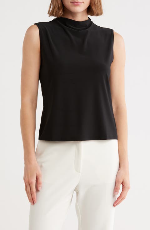 売れ筋商品|||ダナ キャラン ニューヨーク カットソー トップス レディース Women's Mock-Neck Sleeveless Knit Top Ivory ダナ キャラン ニューヨーク レディース カットソー トップス