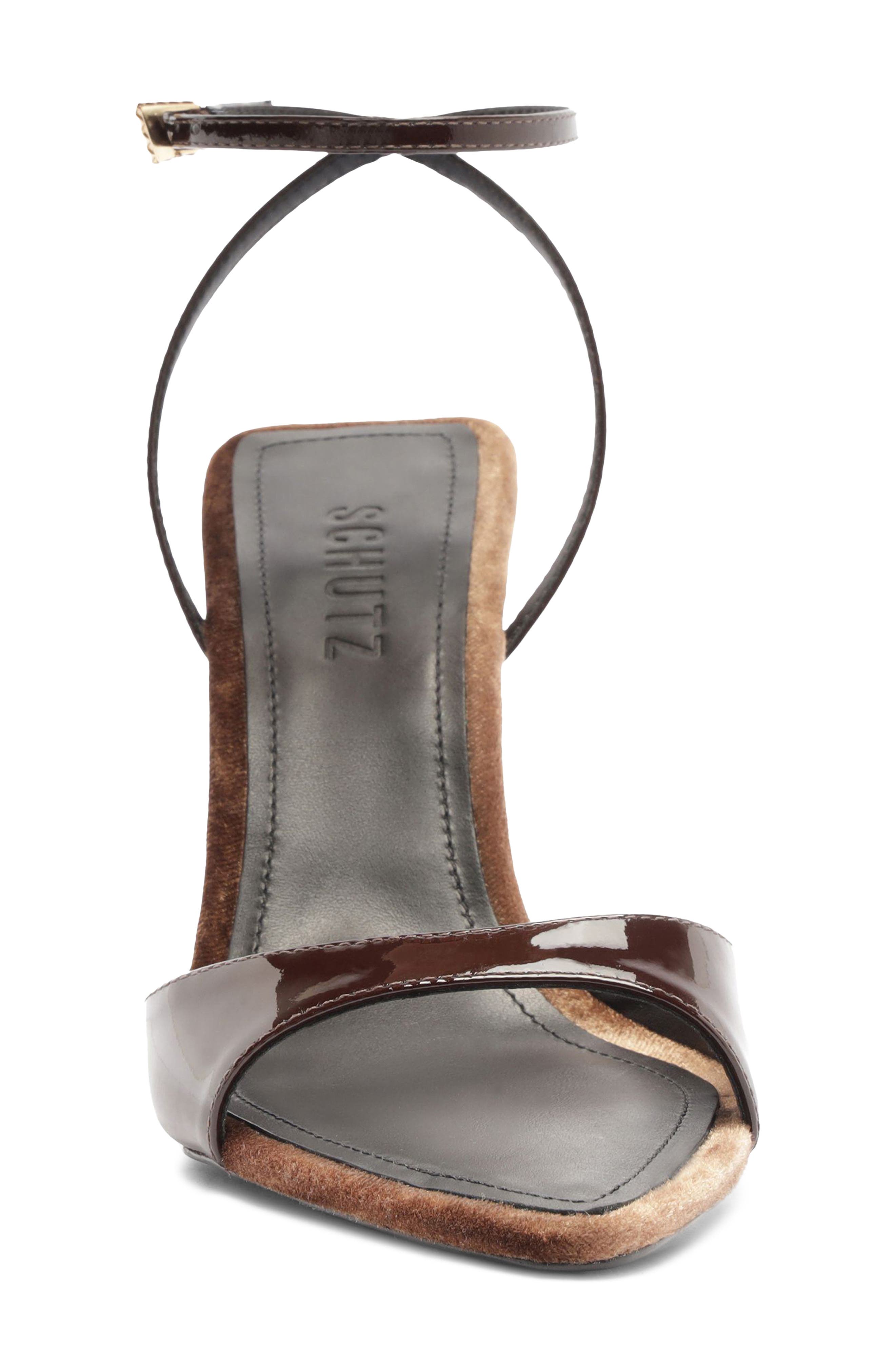 Elodie Ankle Strap Pointed Toe Wedge Sandal, Alternate, color, MAPLEWOOD