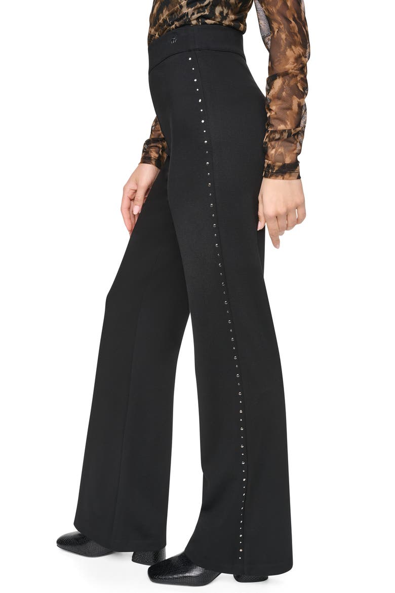 Pull-On Wide Leg Ponte Pants, Alternate, color, BLACK
