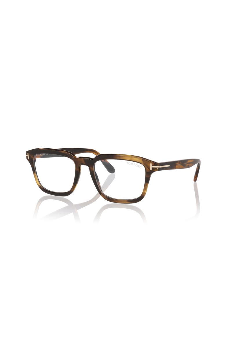 54mm Rectangle optical glasses, Main, color, Tortoise