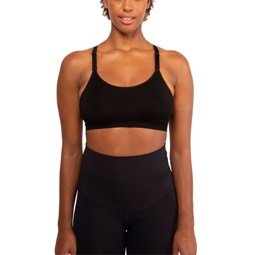 Modern Eternity Maternity Chelsea Nursing Bra Racer Back In Black