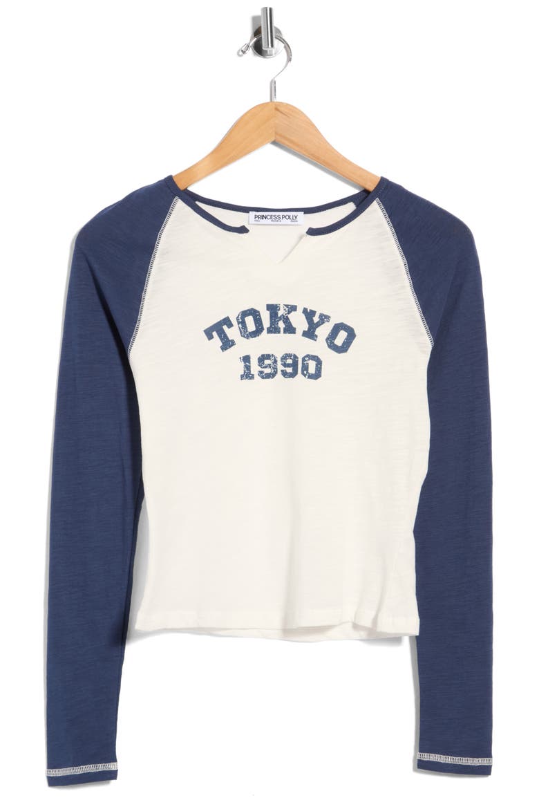 Tokyo 1990 Graphic Long Sleeve Raglan Tee, Main, color, MULTI