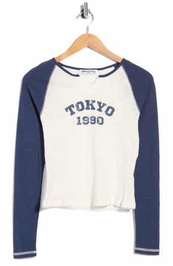 Tokyo 1990 Graphic Long Sleeve Raglan Tee