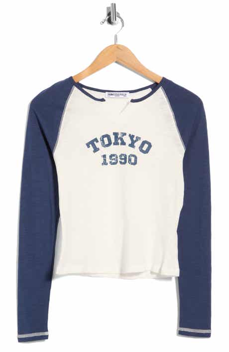 Tokyo 1990 Graphic Long Sleeve Raglan Tee