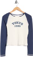 Princess Polly Tokyo 1990 Graphic Long Sleeve Raglan Tee