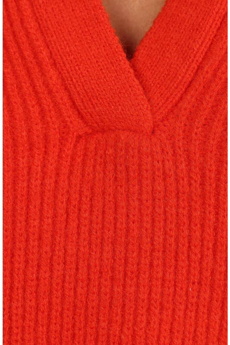 Zala Johnny Collar Sweater, Alternate, color, RED