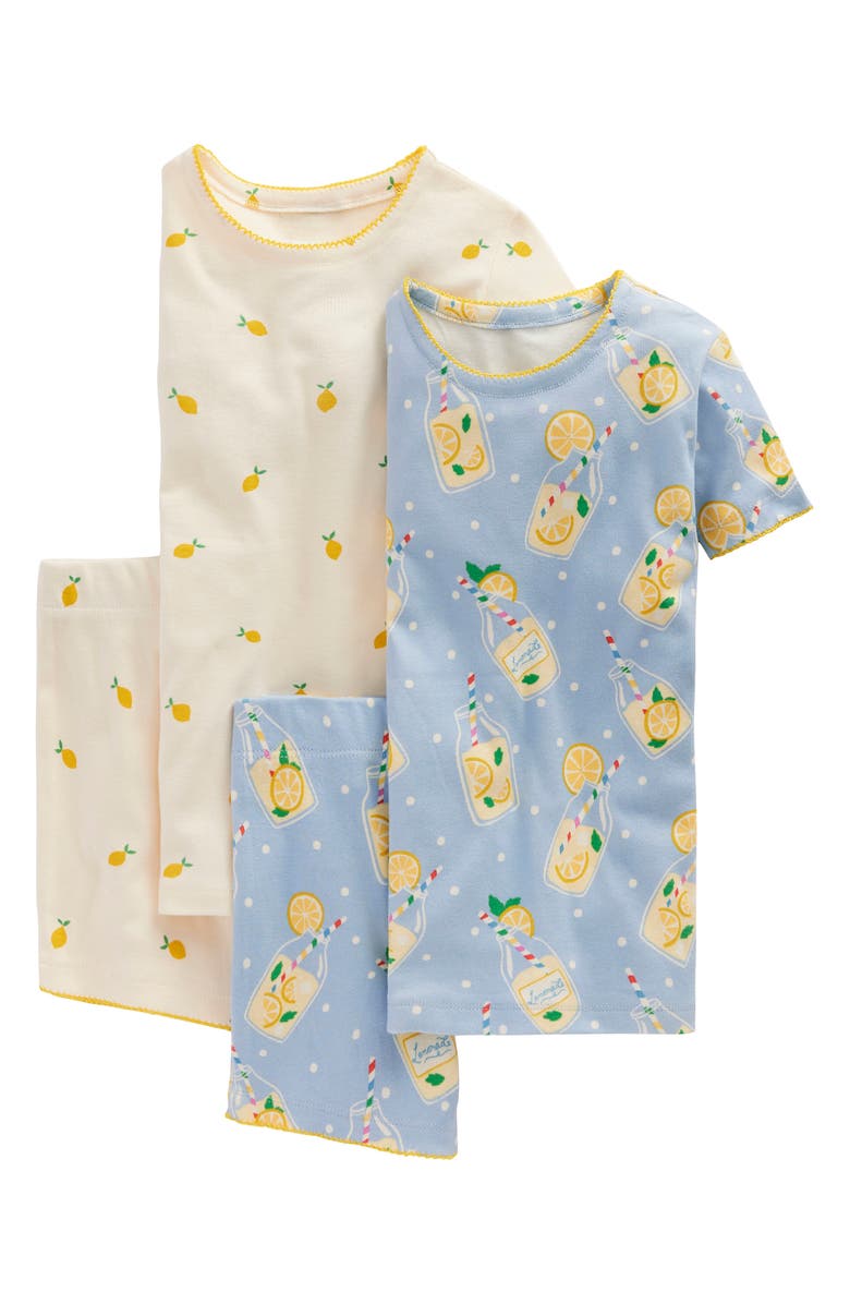 Mini Boden Kids' Assorted 2-Pack Fitted Two-Piece Cotton Short Pajamas, Main, color, 