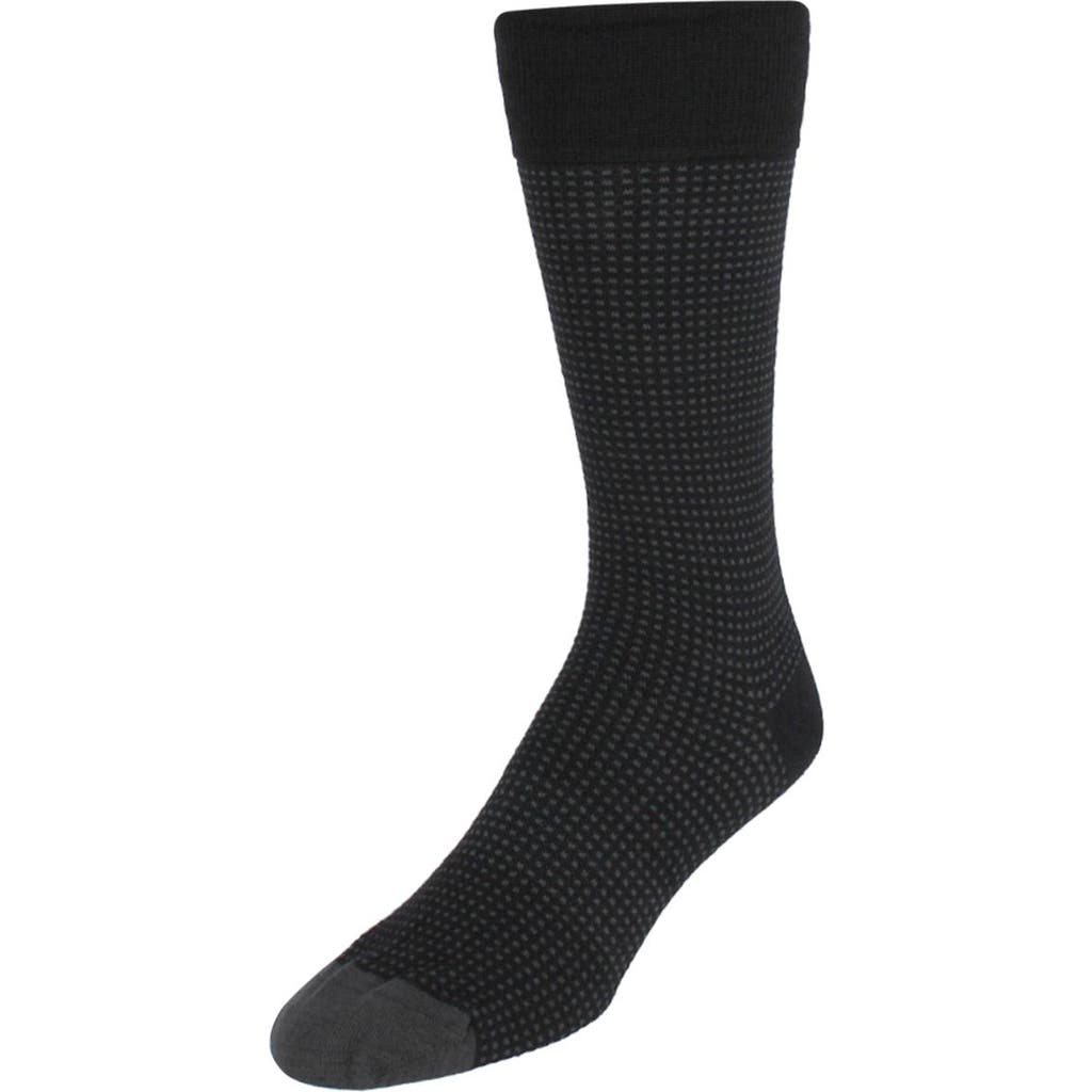 Trafalgar Alderic Birdseye Patterned Mid-calf Merino Wool Socks