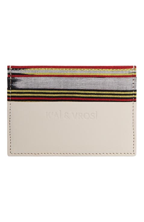 Leather Canvas Cardholder