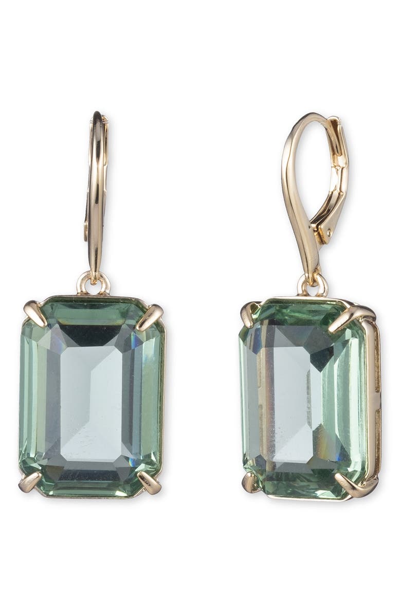 Lauren Ralph Lauren Erinite Drop Earrings, Main, color, Green