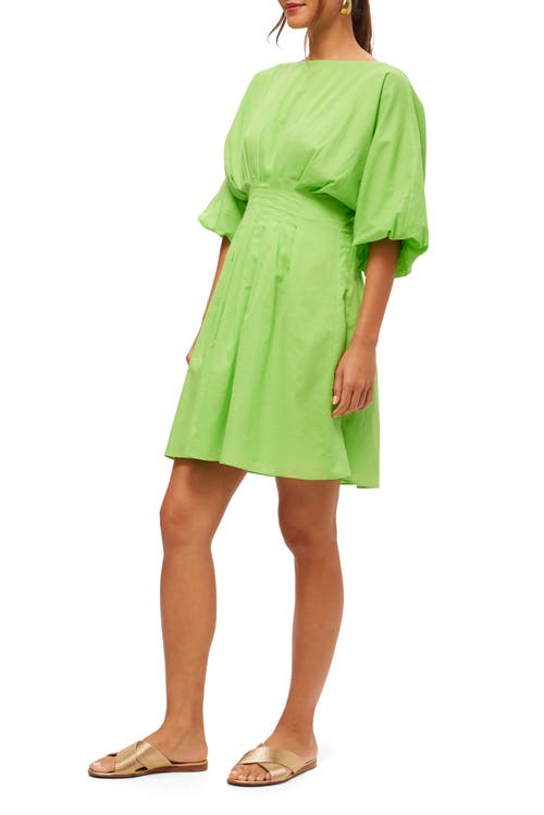 Shop Trina Turk Gian 2 Pleated A Line Dress In Serene Green