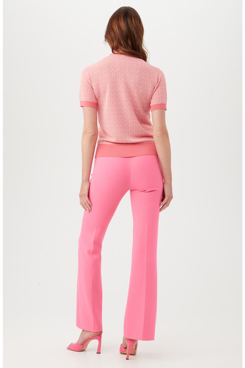 La Jolla Short Sleeve Sweater, Alternate, color, PAPILLION PINK/ WHITE WASH