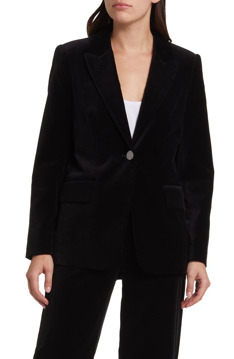 KOBI HALPERIN Ramsey Peak Lapel Velvet Blazer, Main, color, 