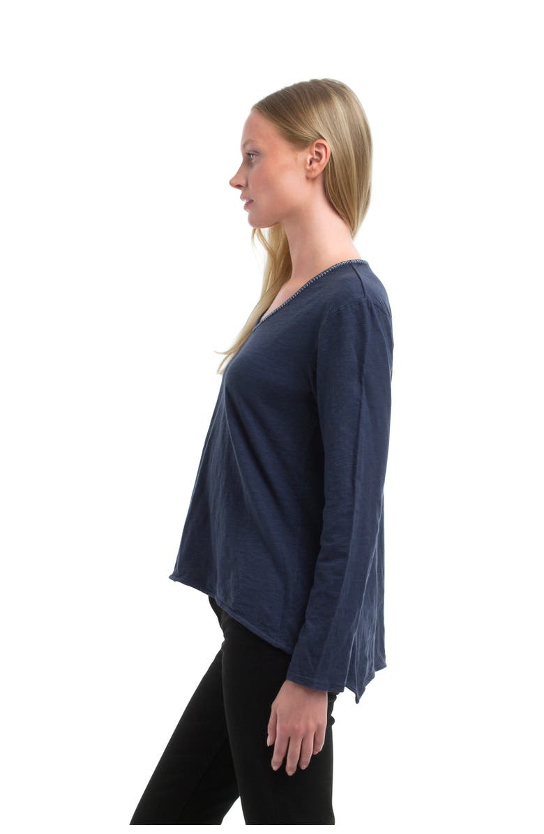 WILT Clothing Metallic Thread V-Neck, Alternate, color, 