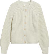 Caslon® Metallic Shaker Stitch Cardigan