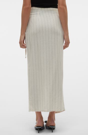 DOLLY by Le Petit Tom ® JEWELER'S CRYSTALS gold stripe maxi skirt