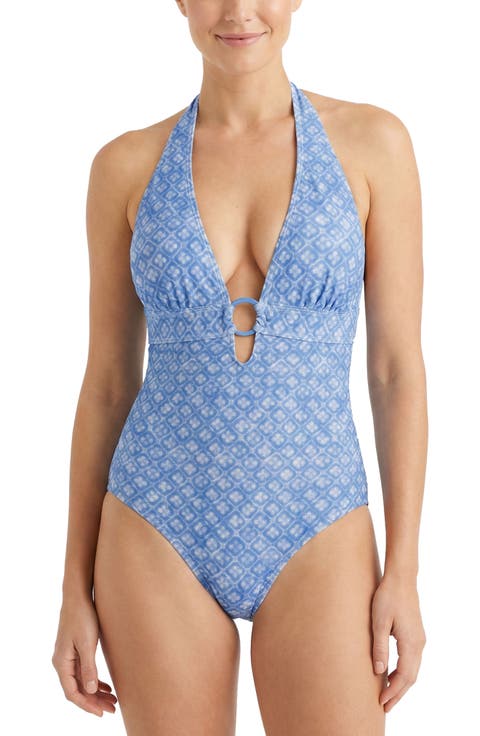Gabrielle Ring Halter One-Piece Swimsuit