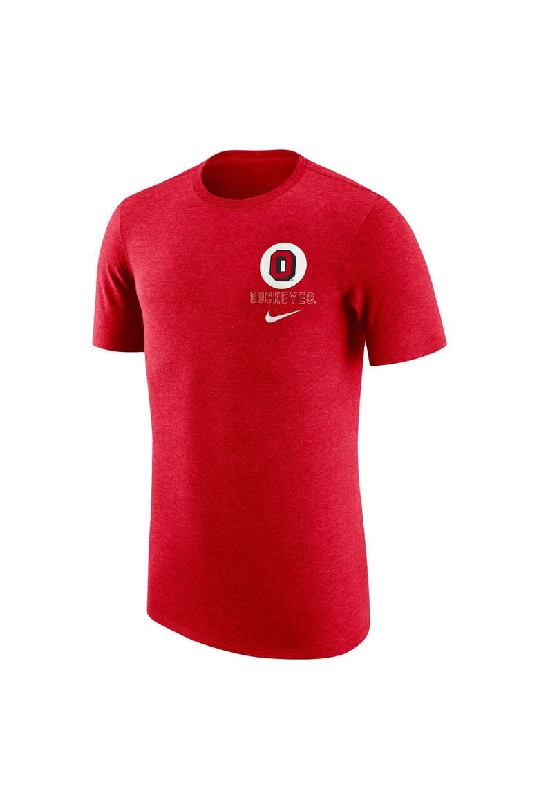 Men's Nike Scarlet Ohio State Buckeyes Retro Tri-Blend T-Shirt, Alternate, color, Scarlet