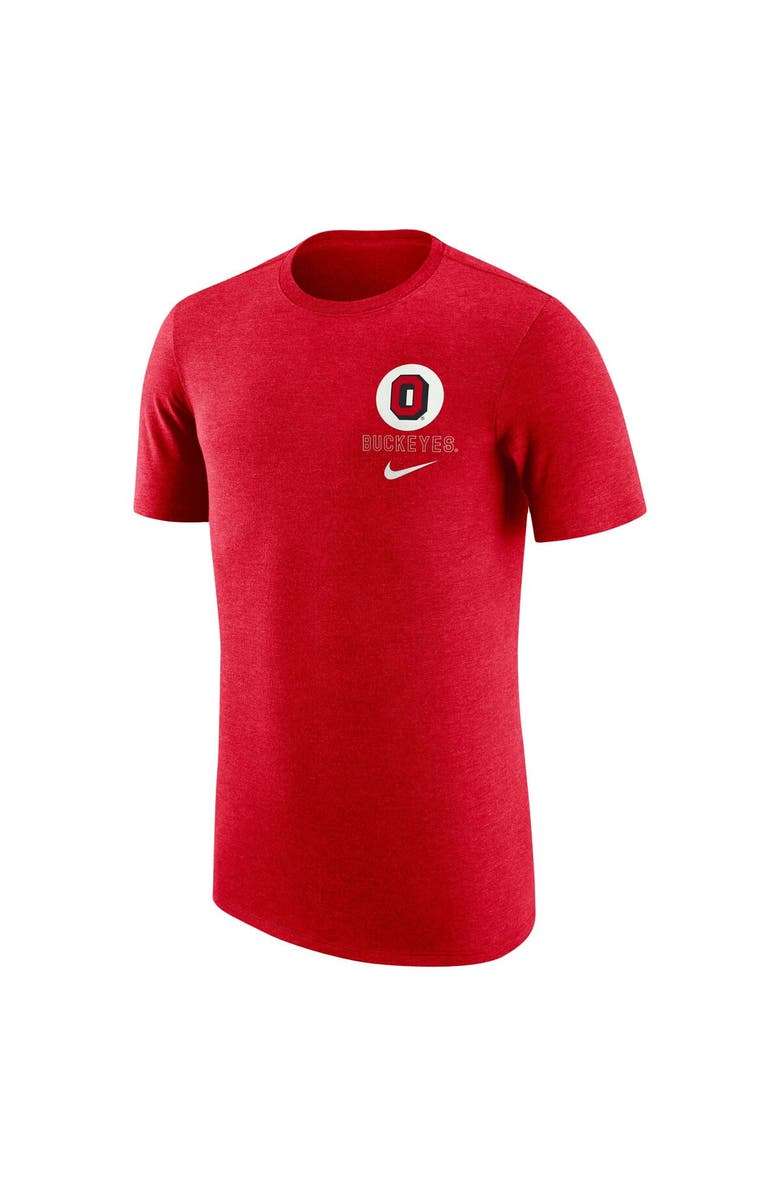 Nike Men's Nike Scarlet Ohio State Buckeyes Retro Tri-Blend T-Shirt, Alternate, color,