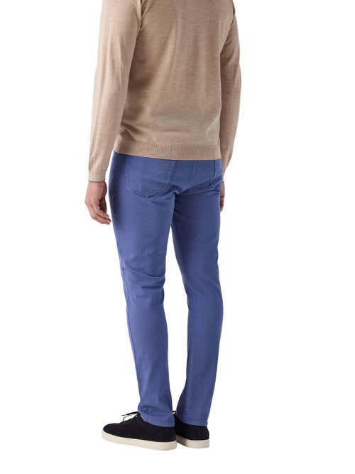 Robert Talbott Hudson Comfort Stretch 5 Pocket Pant In Blue