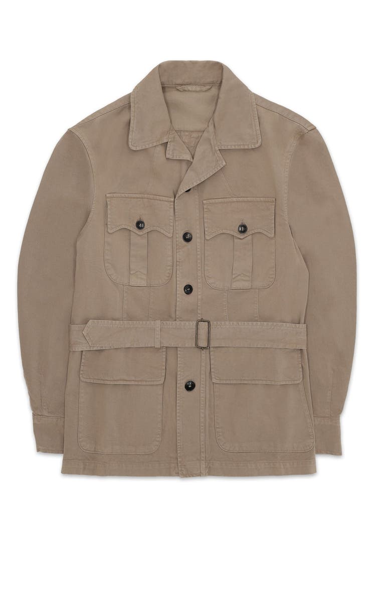 Fortela Clint Cotton Sahariana Jacket, Main, color, Camel