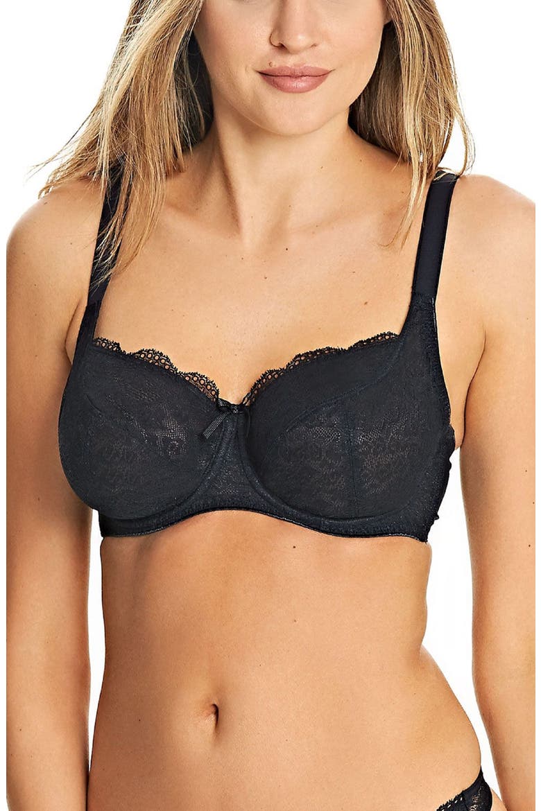 Fancies Underwire Balconette Bra, Main, color, BLACK