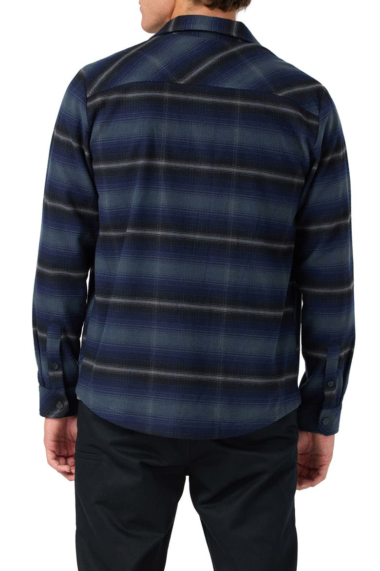 Glacier Plaid Snap-Up Overshirt, Alternate, color, DARK SLATE