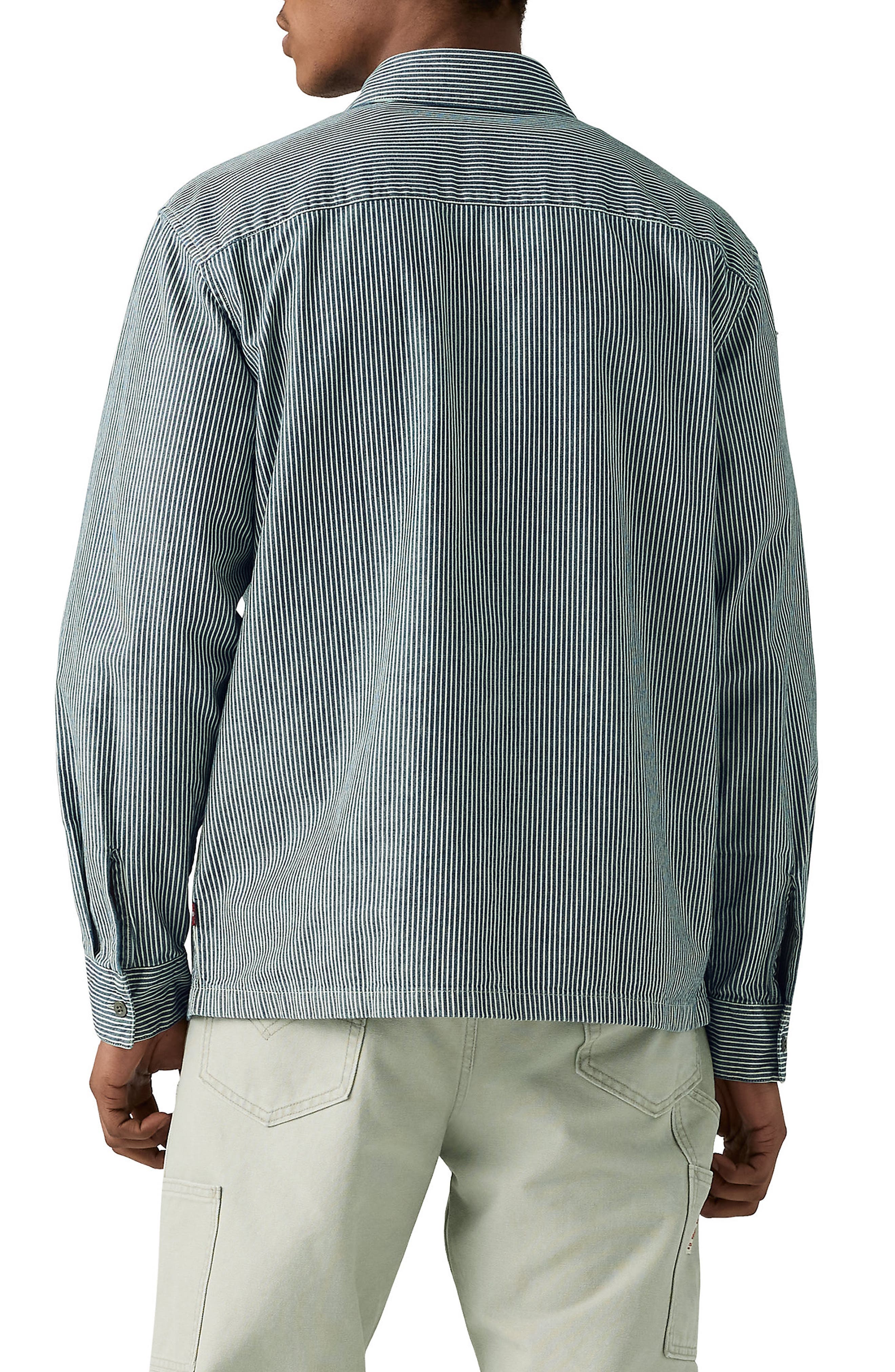 Stripe Button-Up Work Shirt - image 2