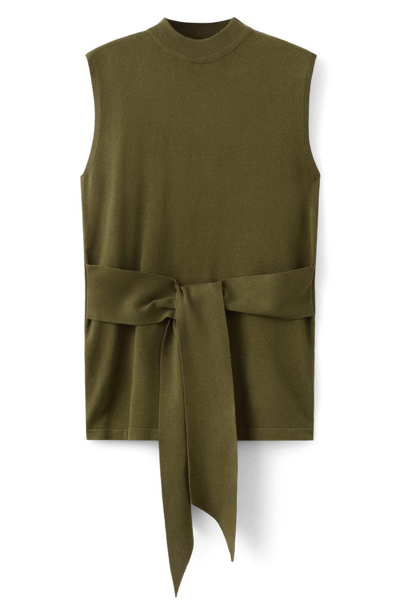 MANGO Belted Sleeveless Top, Alternate, color,