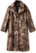MANGO Textured Faux Fur Coat