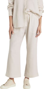 Splendid Adele Cotton Gauze Drawstring Pants