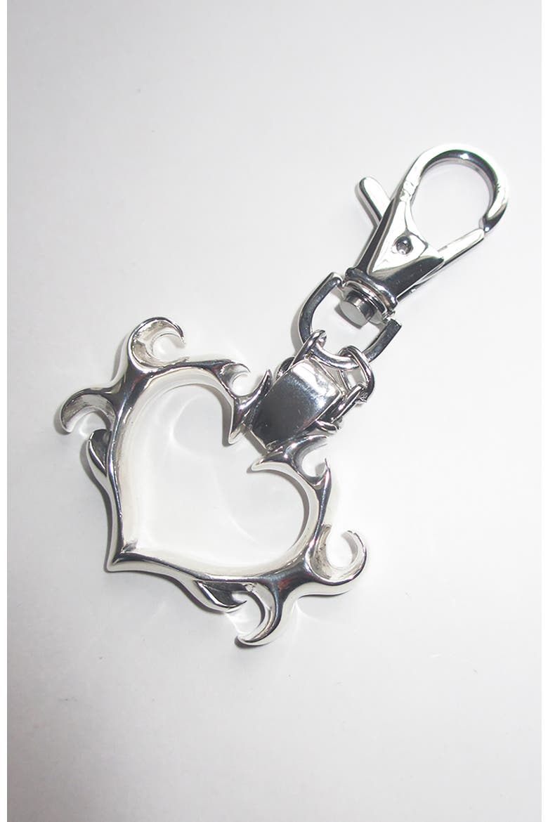 Selma Heart Key Chain, Main, color, Silver