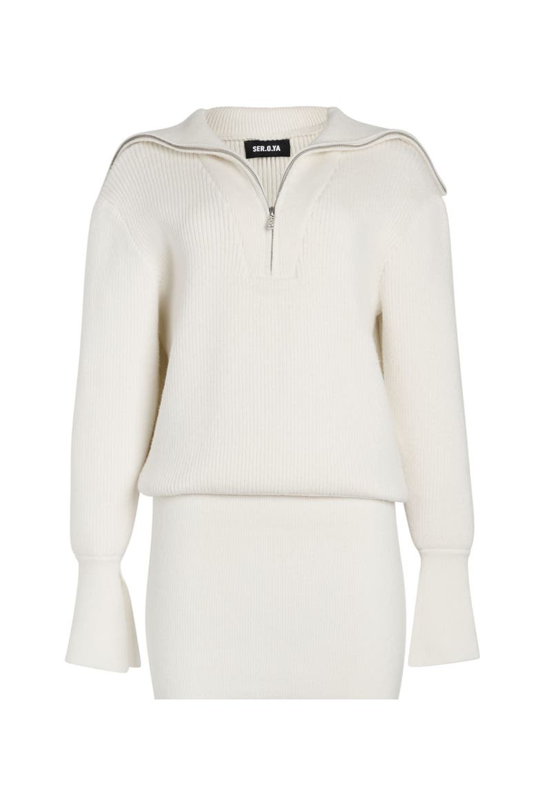 Saydi Sweater Dress, Alternate, color, Eggshell