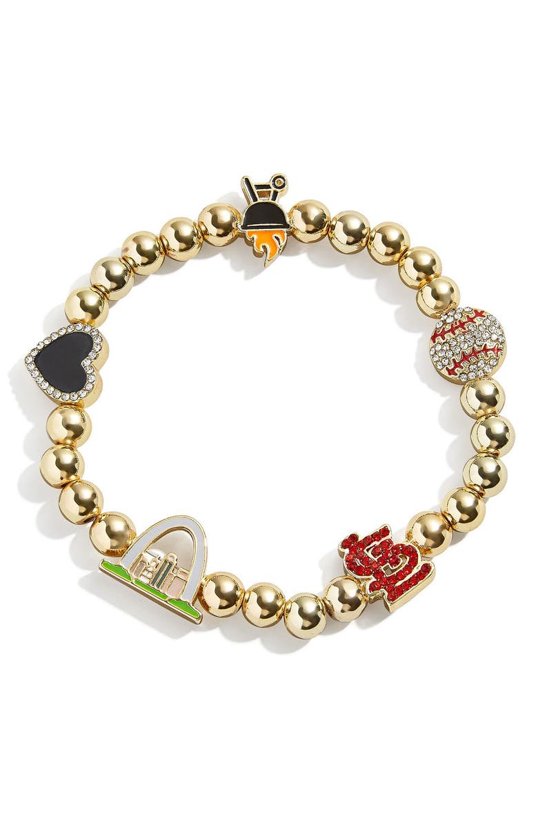 BaubleBar St. Louis Cardinals Localized Pisa Bracelet, Main, color, Gold