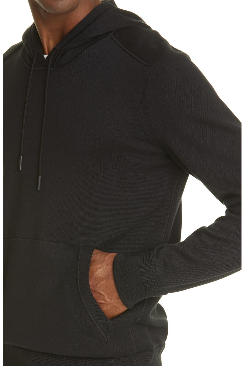 Cotton & Cashmere Hoodie, Alternate, color, BLACK