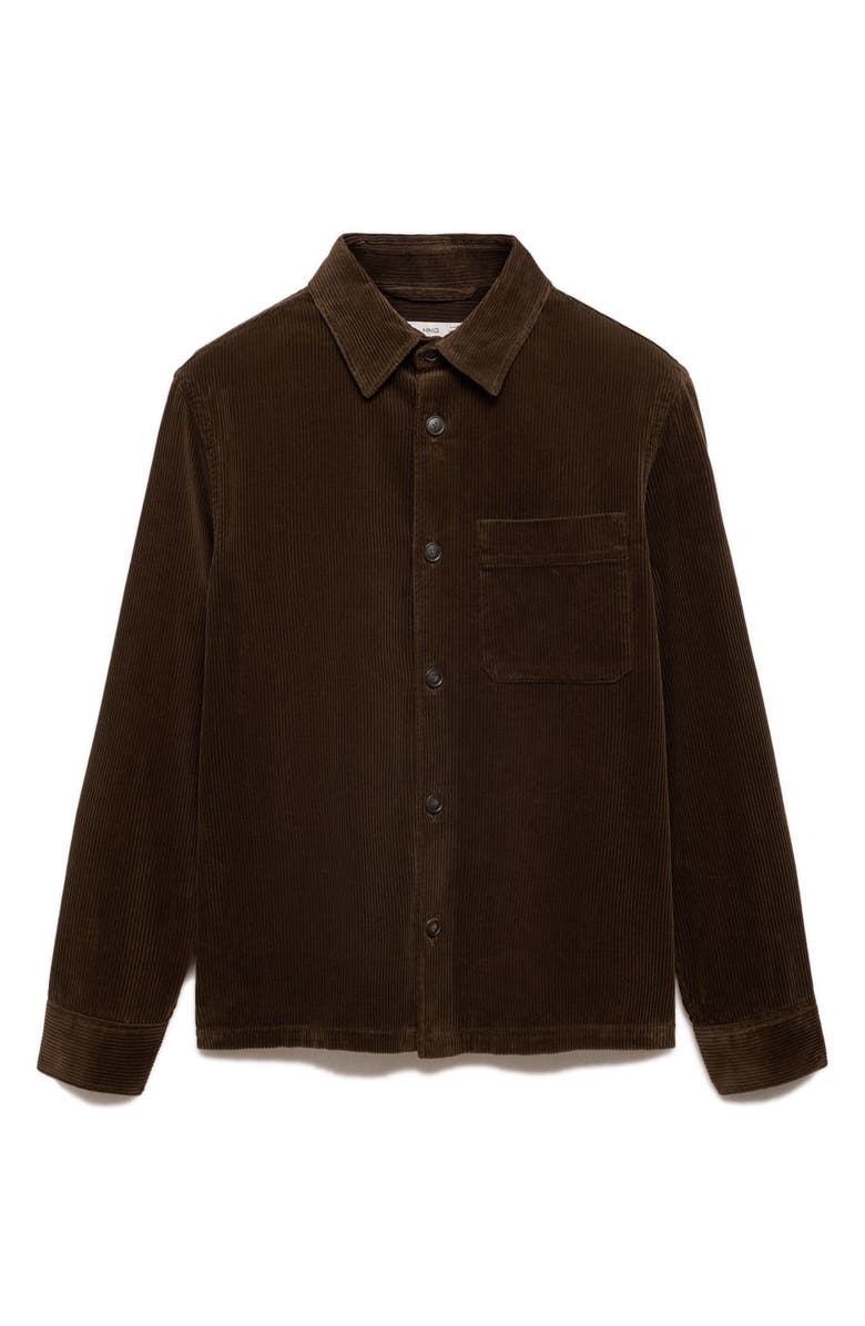 MANGO Regular Fit Corduroy Overshirt, Main, color,
