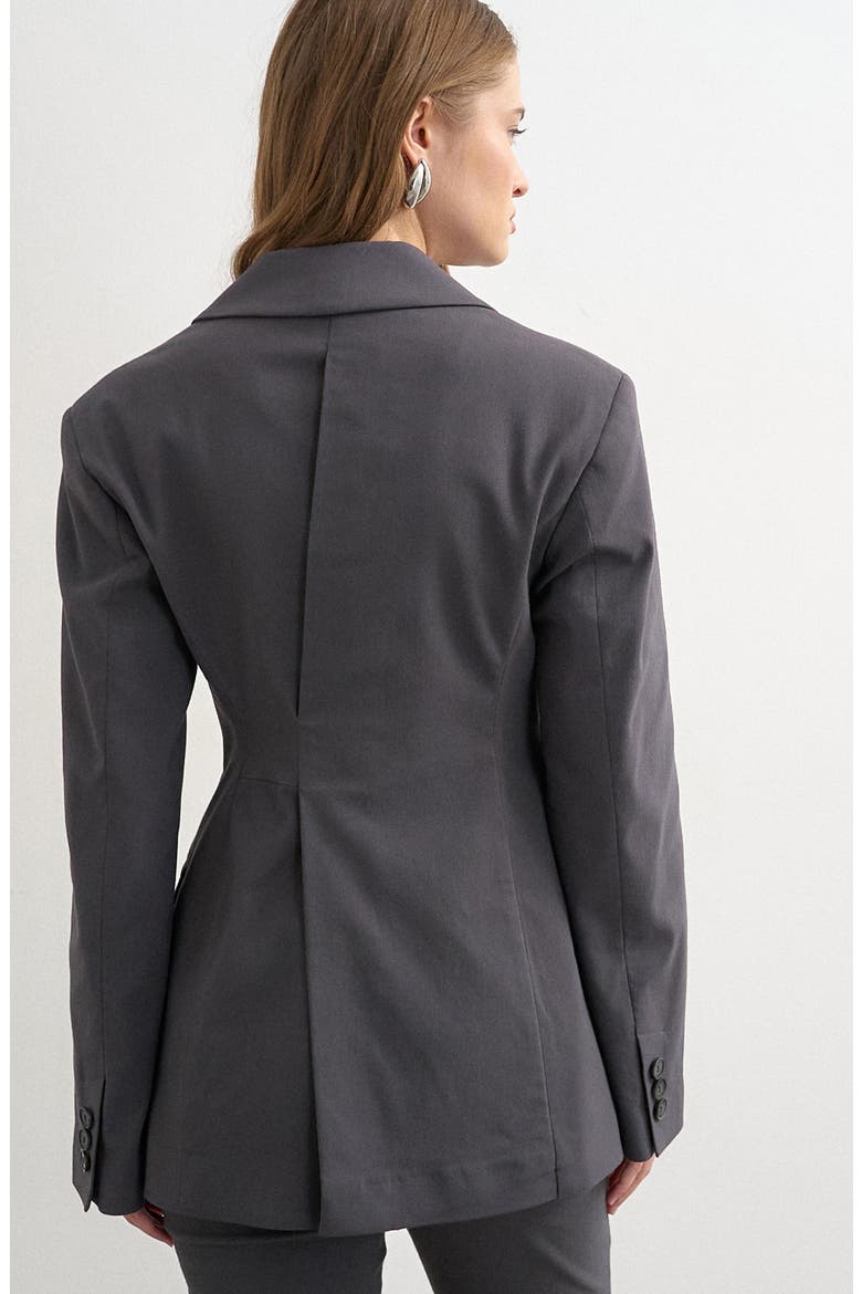 Clean Cinched Blazer, Alternate, color, CHARCOAL