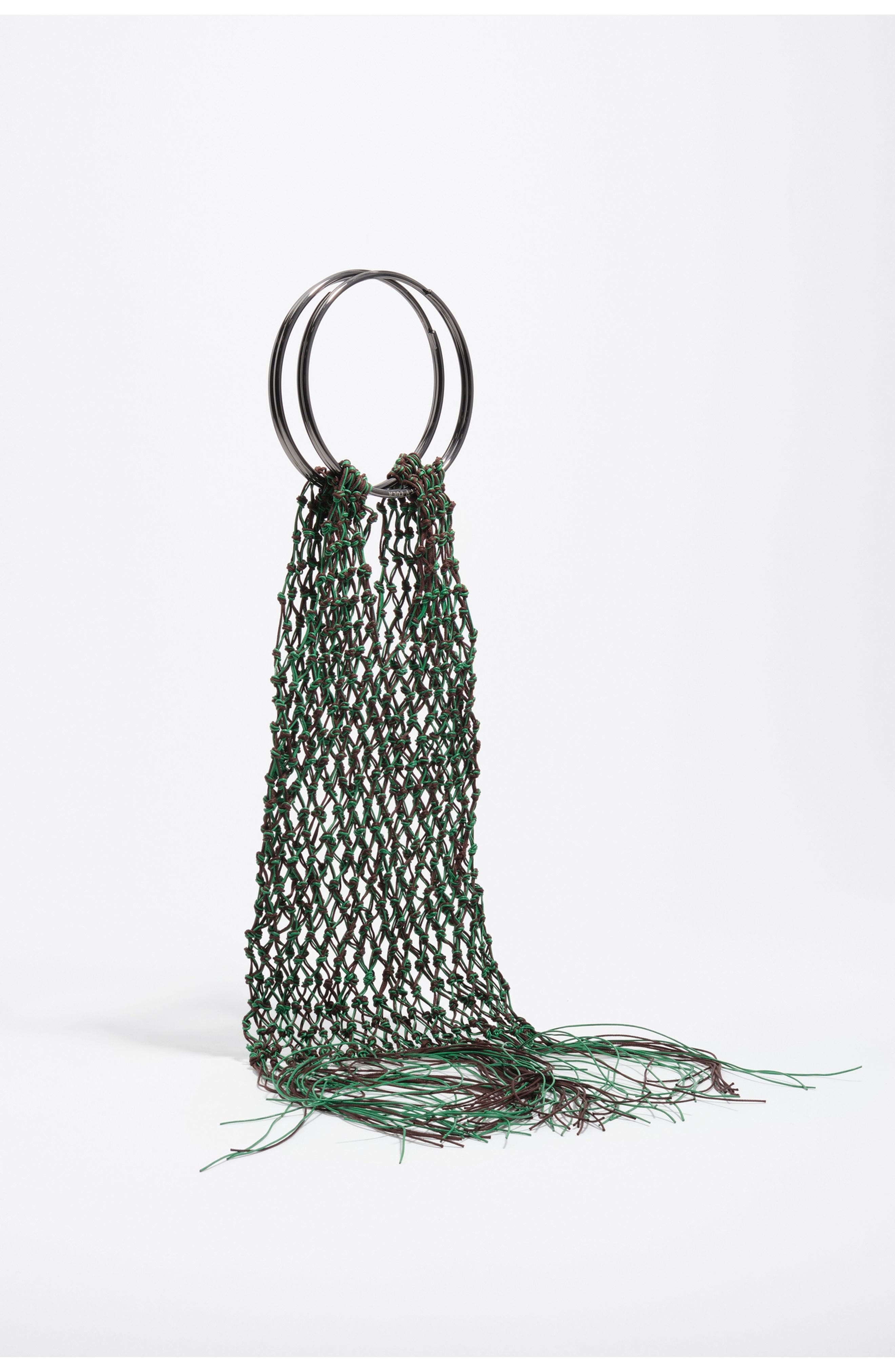 Bimba y Lola Leather Bag, Main, color, Green
