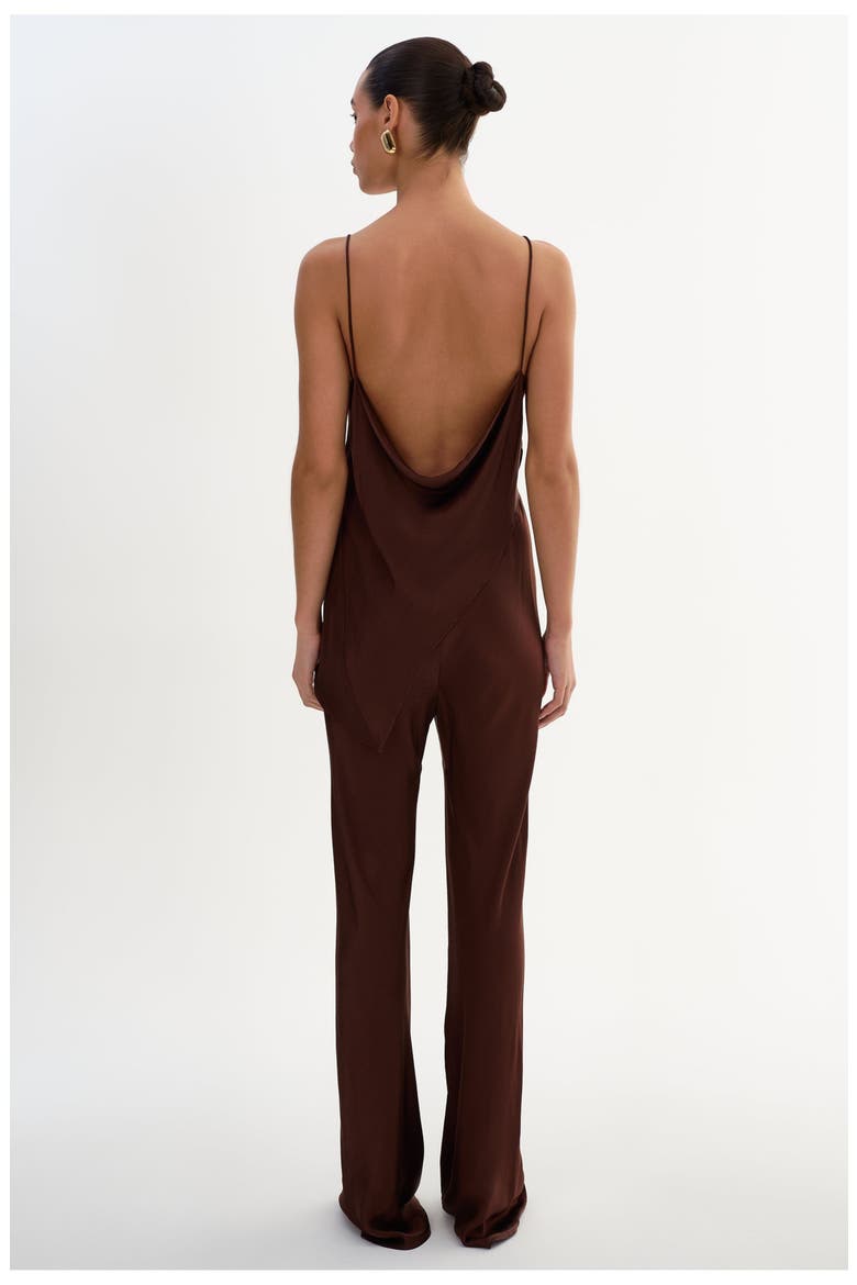 Emile | Pull-on Satin Pants, Alternate, color, Brown