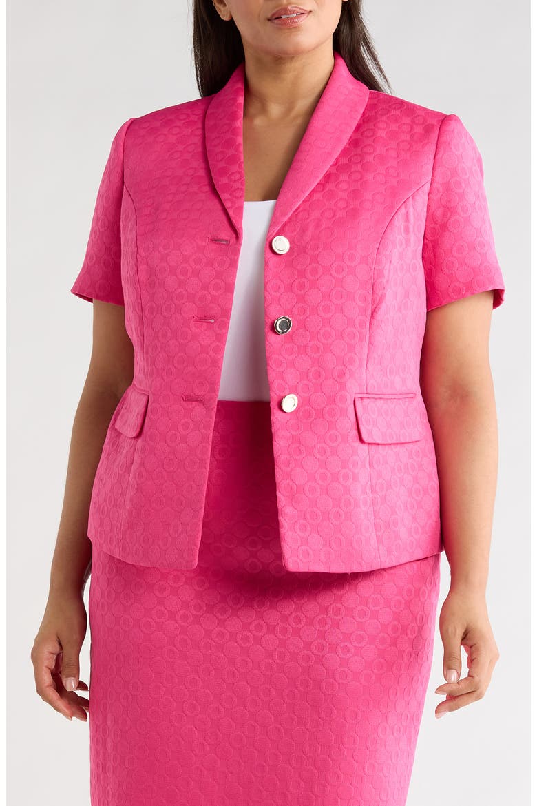 Jacquard Three-Button Jacket, Main, color, PINK PERFECTION