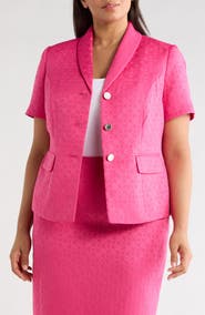 KASPER Jacquard Three-Button Jacket